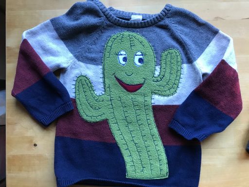 Pulli mit Applikation gerettet